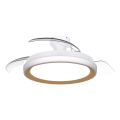 Philips - Dimbare LED-plafondlamp met ventilator BLISS LED/35W/230V goud + afstandsbediening