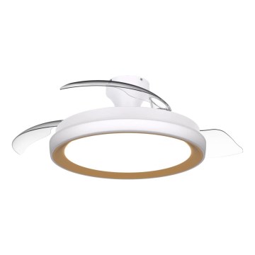 Philips - Dimbare LED-plafondlamp met ventilator BLISS LED/35W/230V goud + afstandsbediening