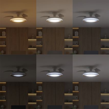 Philips - Dimbare LED-plafondlamp met ventilator BLISS LED/35W/230V wit + afstandsbediening