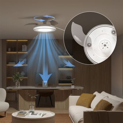 Philips - Dimbare LED-plafondlamp met ventilator BLISS LED/35W/230V wit + afstandsbediening