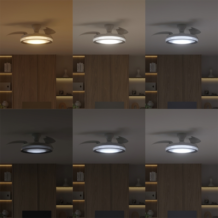 Philips - Dimbare LED-plafondlamp met ventilator BLISS LED/35W/230V wit + afstandsbediening