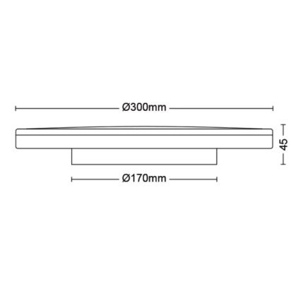 Philips - Dimbare LED plafondlamp SCENE SWITCH LED/18W/230V diameter 30 cm 2700K zwart