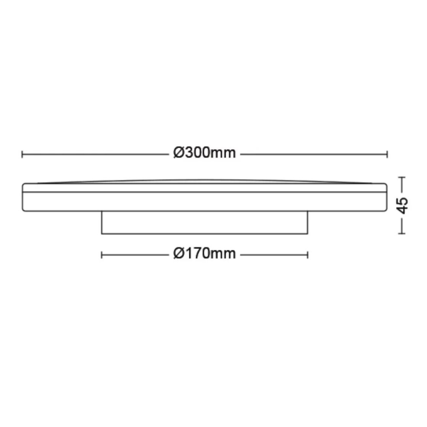Philips - Dimbare LED plafondlamp SCENE SWITCH LED/18W/230V diameter 30 cm 2700K zwart