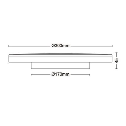 Philips - Dimbare LED plafondlamp SCENE SWITCH LED/18W/230V diameter 30 cm 4000K zwart