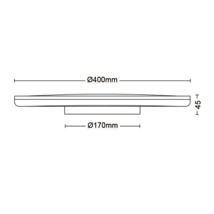 Philips - Dimbare LED plafondlamp SCENE SWITCH LED/22W/230V diameter 40 cm 2700K zwart