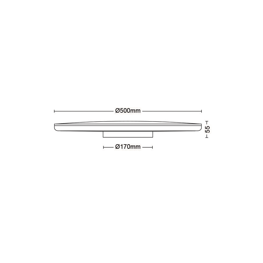 Philips - Dimbare LED plafondlamp SCENE SWITCH LED/36W/230V diameter 50 cm 4000K zwart