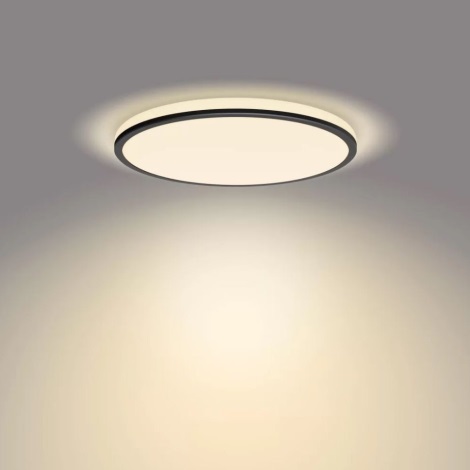 Philips - Dimbare LED plafondlamp SCENE SWITCH LED/18W/230V diameter 30 cm 2700K zwart