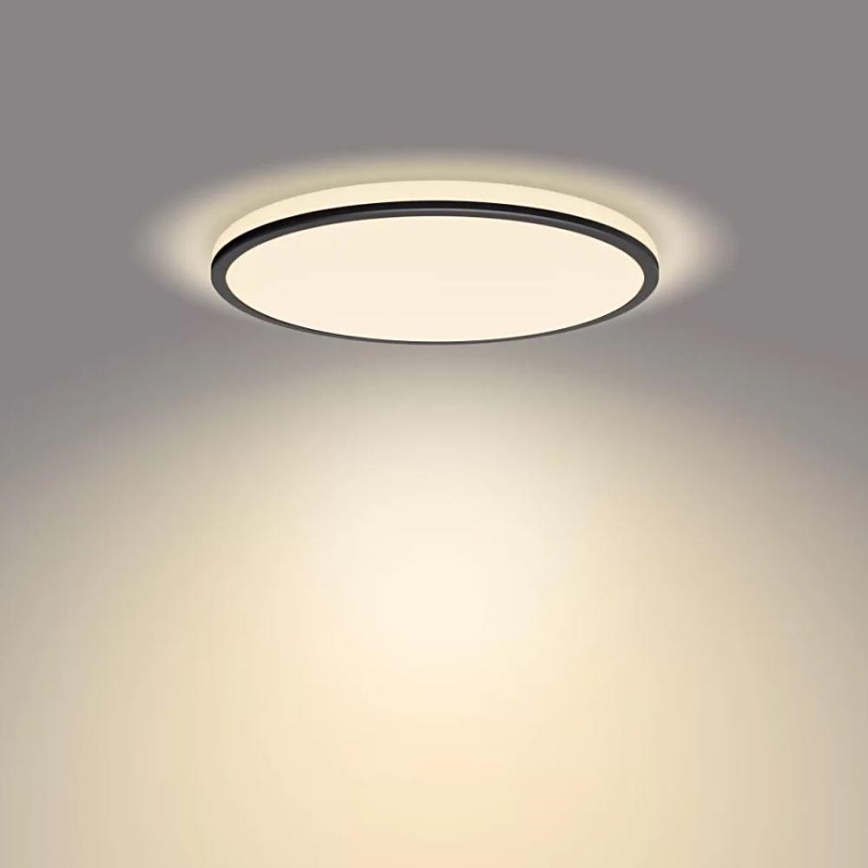 Philips - Dimbare LED plafondlamp SCENE SWITCH LED/18W/230V diameter 30 cm 2700K zwart