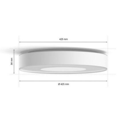 Philips - Dimbare LED RGB Badkamer Lamp Hue XAMENTO LED/52,5W/230V IP44 d. 425 mm 2000-6500K