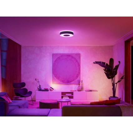 Philips - Dimbare LED RGB Plafond Lamp Hue INFUSE LED/33,5W/230V 2000-6500K d. 381 mm zwart