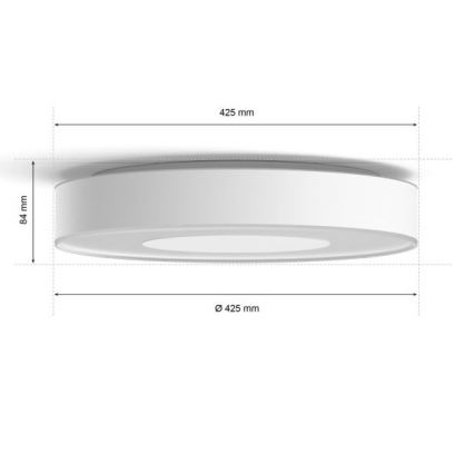 Philips - Dimbare LED RGB Plafond Lamp Hue INFUSE LED/52,5W/230V 2000-6500K d. 425 mm wit