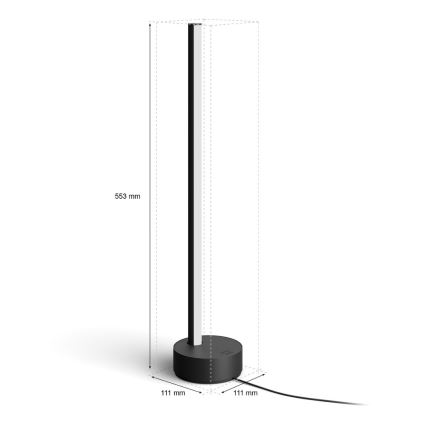 Philips - Dimbare LED RGB Tafel Lamp Hue SIGNE LED/12W/230V 2000-6500K zwart