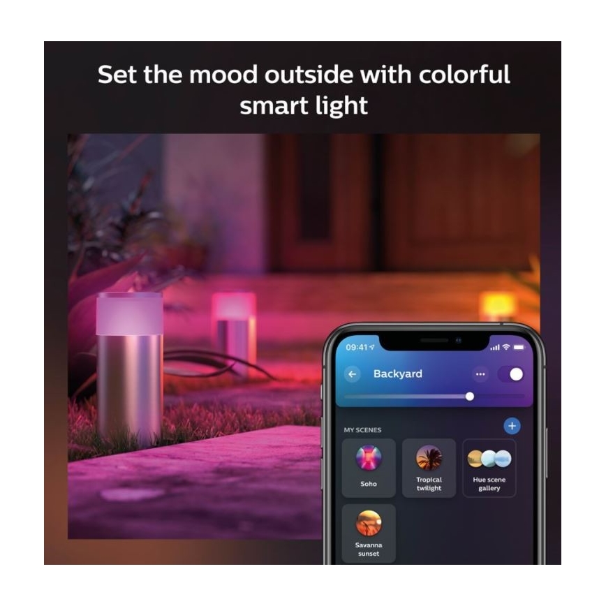Philips - Dimbare LED RGBW Lamp voor Buiten Hue CALLA LED/8W/230V IP44
