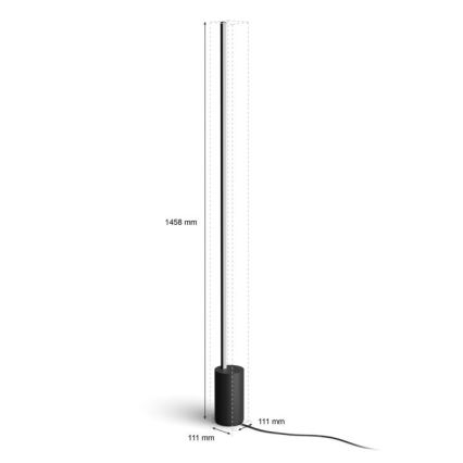 Philips - Dimbare LED RGBW Staande Lamp Hue SIGNE LED/29W/230V 2000-6500K zwart