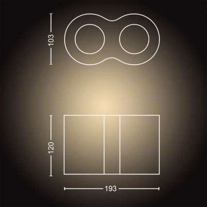 Philips - Dimbare LED Spot Hue PILLAR 2xGU10/4,2W/230V 2200-6500K + afstandsbediening zwart
