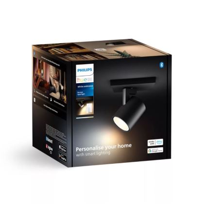Philips - Dimbare LED Spot Hue RUNNER 1xGU10/4,2W/230V 2200-6500K + afstandsbediening zwart