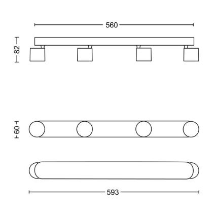 Philips - Dimbare LED Spot 4xLED/4,5W/230V