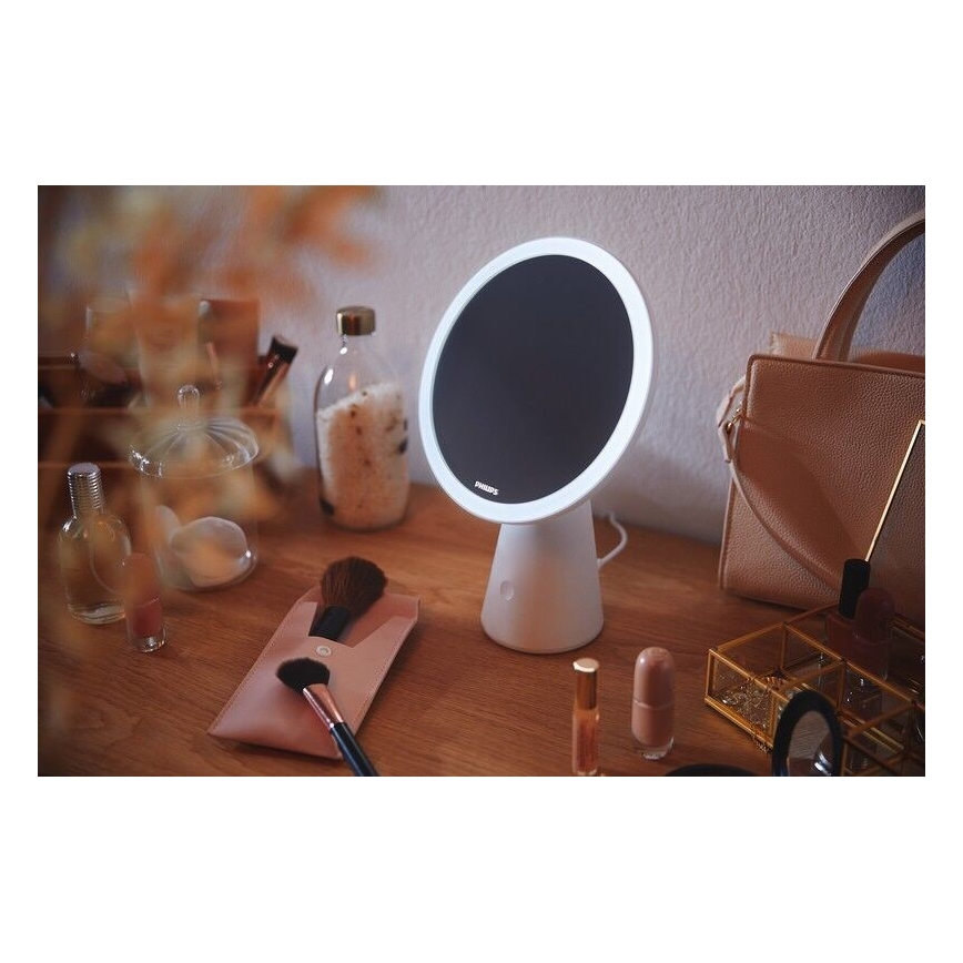 Philips - Dimbare Schoonheidsspiegel met LED-achtergrondverlichting MIRROR LED/4,5W/5V