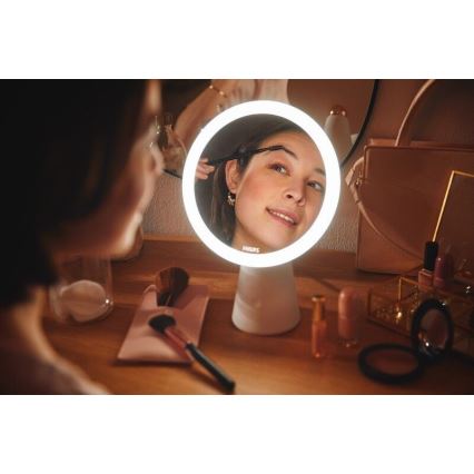 Philips - Dimbare Schoonheidsspiegel met LED-achtergrondverlichting MIRROR LED/4,5W/5V