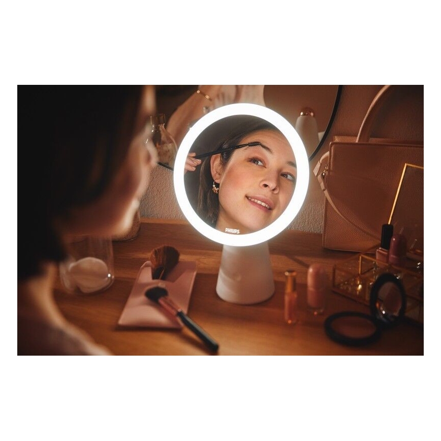 Philips - Dimbare Schoonheidsspiegel met LED-achtergrondverlichting MIRROR LED/4,5W/5V