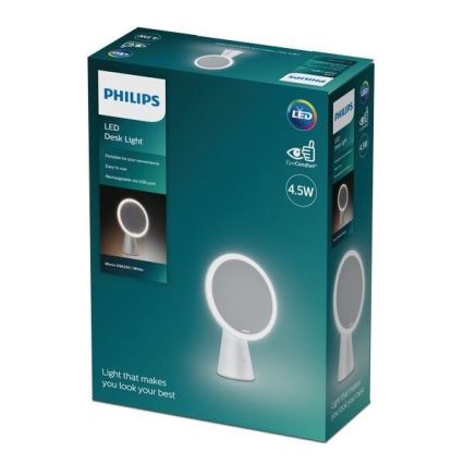 Philips - Dimbare Schoonheidsspiegel met LED-achtergrondverlichting MIRROR LED/4,5W/5V