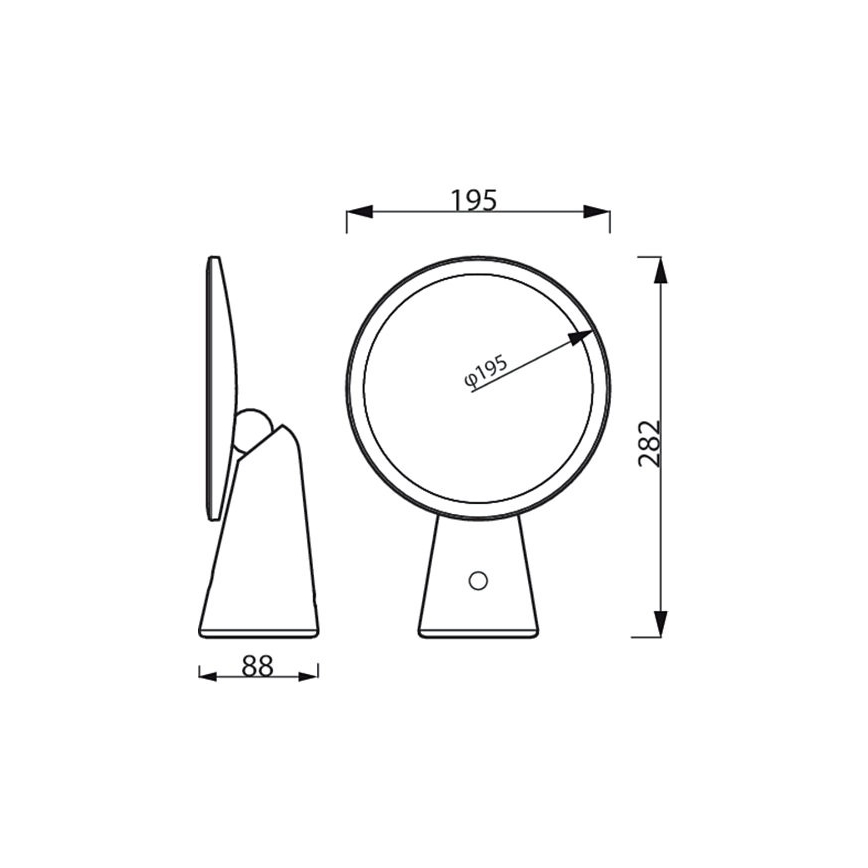 Philips - Dimbare Schoonheidsspiegel met LED-achtergrondverlichting MIRROR LED/4,5W/5V