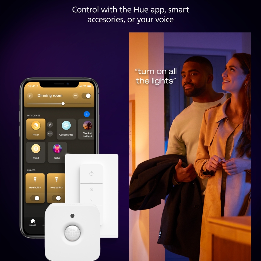 Philips - dimbare LED-plafondlamp Hue AURELLE LED/19W/230V 2200-6500K 30x30 cm wit