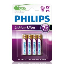 Philips FR03LB4A/10 - 4 st. Lithium batterij AAA LITHIUM ULTRA 1,5V