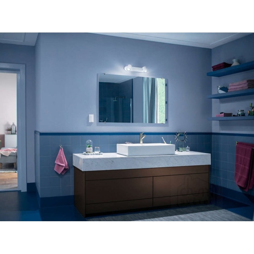 Philips - LED dimbare badkamerlamp Hue ADORE 2xGU10/5W/230V IP44 + afstandsbediening