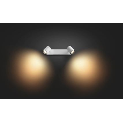 Philips - LED dimbare badkamerlamp Hue ADORE 2xGU10/5W/230V IP44 + afstandsbediening