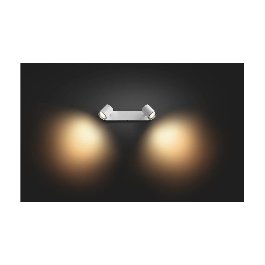 Philips - LED dimbare badkamerlamp Hue ADORE 2xGU10/5W/230V IP44 + afstandsbediening
