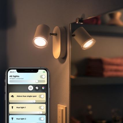 Philips - LED dimbare badkamerlamp Hue ADORE 1xGU10/5W/230V IP44 + afstandsbediening