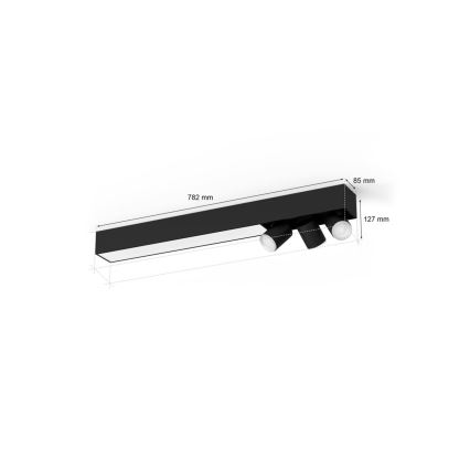 Philips - LED RGBW Dimbare inbouwspot Hue CENTRIS 3xGU10/4,2W/230V + LED/11W 2000-6500K