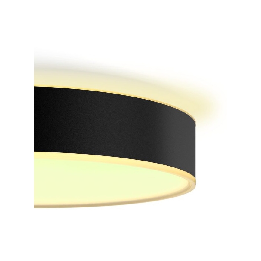 Philips - LED dimbare plafondlamp Hue LED/33,5W/230V 2200-6500K Ø 425 mm zwart + afstandsbediening