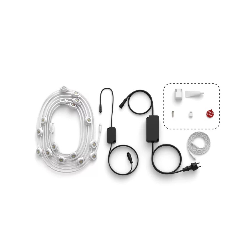 Philips - Hue FESTAVIA LED RGBW dimbaar buitenlichtsnoer 32×LED 18 m 1000-20000K IP65