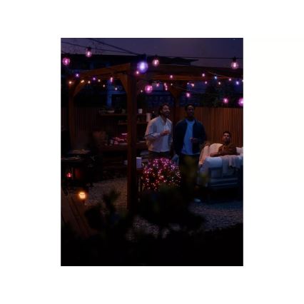 Philips - Hue FESTAVIA LED RGBW verlengbaar en dimbaar lichtsnoer voor buiten, 10×LED, 7 m, IP65