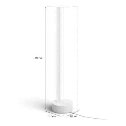 Philips - LED RGB Dimbare bureaulamp Hue SIGNE LED/12W/230V 2000-6500K wit