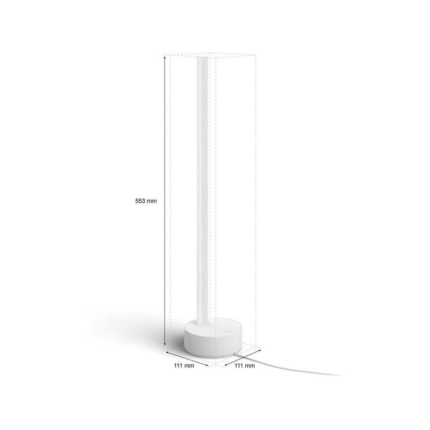 Philips - LED RGB Dimbare bureaulamp Hue SIGNE LED/12W/230V 2000-6500K wit