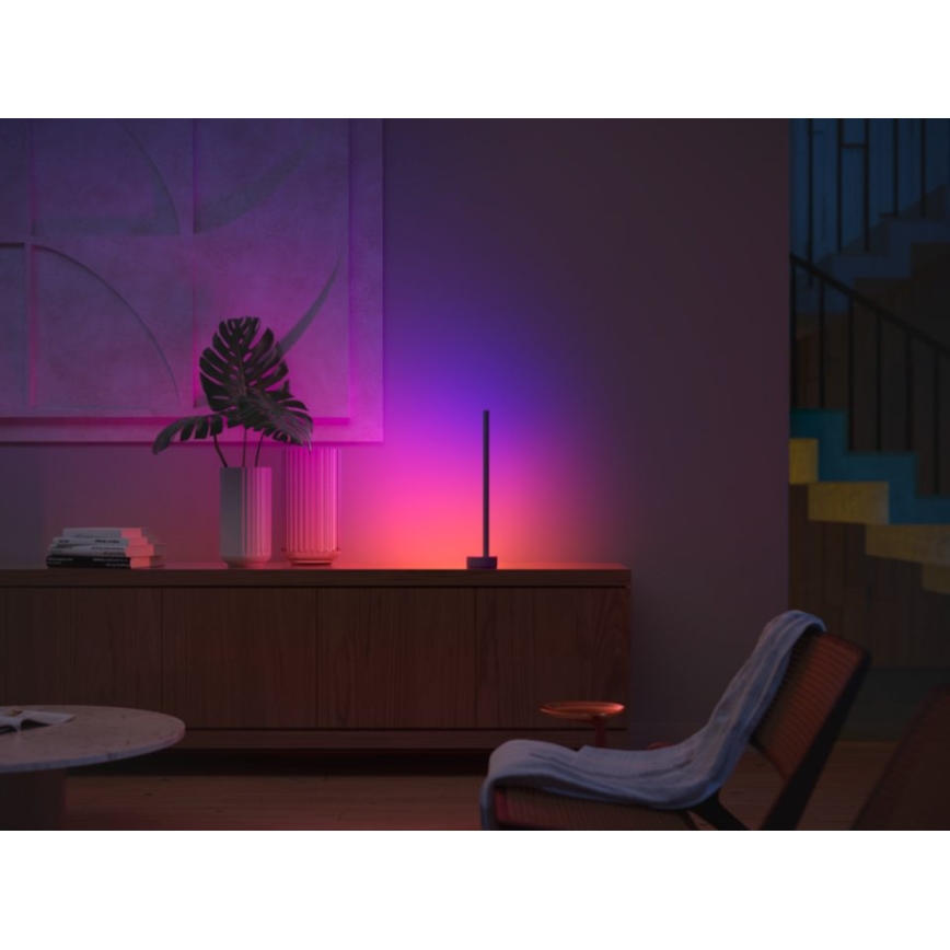 Philips - LED RGB Dimbare bureaulamp Hue SIGNE LED/12W/230V 2000-6500K zwart
