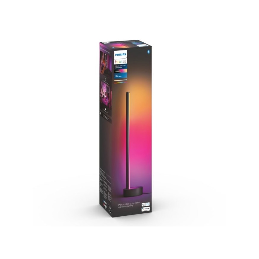 Philips - LED RGB Dimbare bureaulamp Hue SIGNE LED/12W/230V 2000-6500K zwart