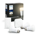 Philips Hue STARTER KIT WHITE basisset 3xE27/9W 2700K + Hue Bridge en dimmerschakelaar