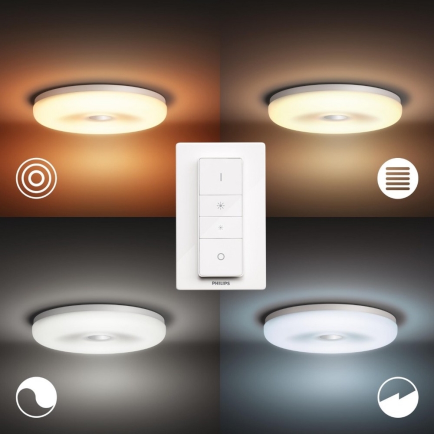 Philips - LED dimbare badkamerlamp Hue STRUANA LED/27W/230V IP44 + afstandsbediening