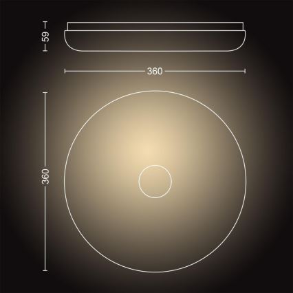 Philips - LED dimbare badkamerlamp Hue STRUANA LED/27W/230V IP44 + afstandsbediening