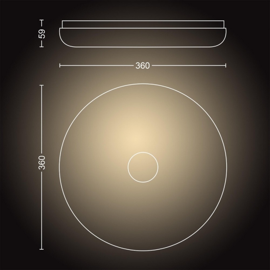 Philips - LED dimbare badkamerlamp Hue STRUANA LED/27W/230V IP44 + afstandsbediening