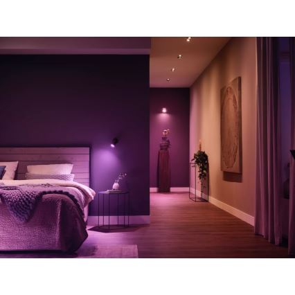 Startpakket Philips Hue WHITE AND COLOR AMBIANCE 3xGU10/4,2W 2000-6500K + Hue Bridge en Dimmer Switch