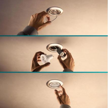 Philips - Inbouwspot PERIDOT 1xGU10/7W/230V wit