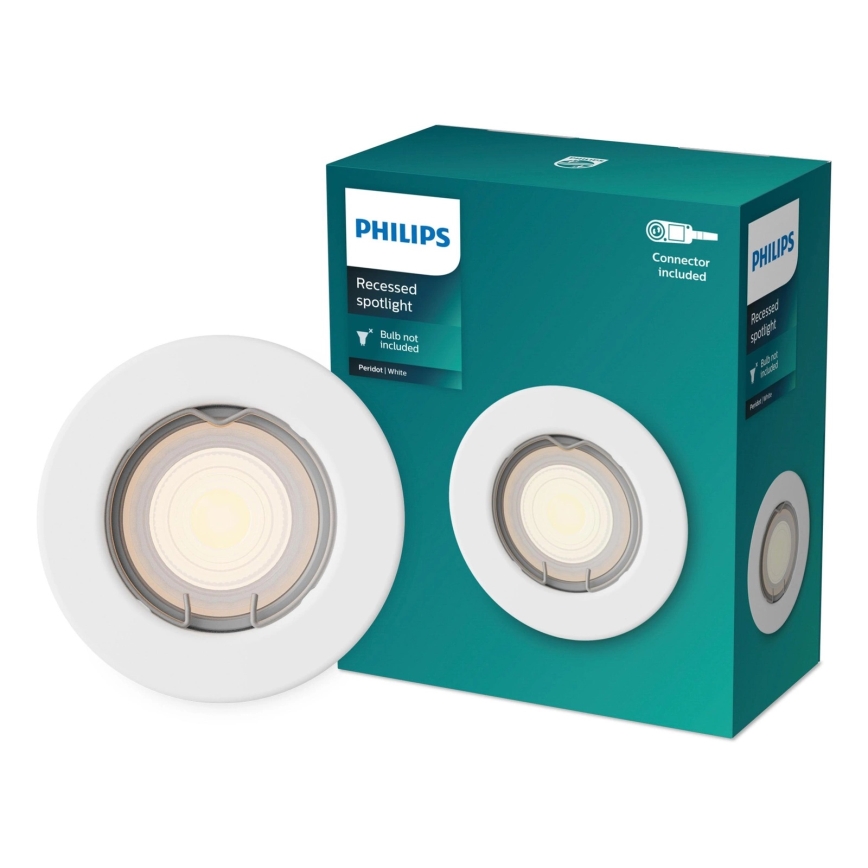 Philips - Inbouwspot PERIDOT 1xGU10/7W/230V wit