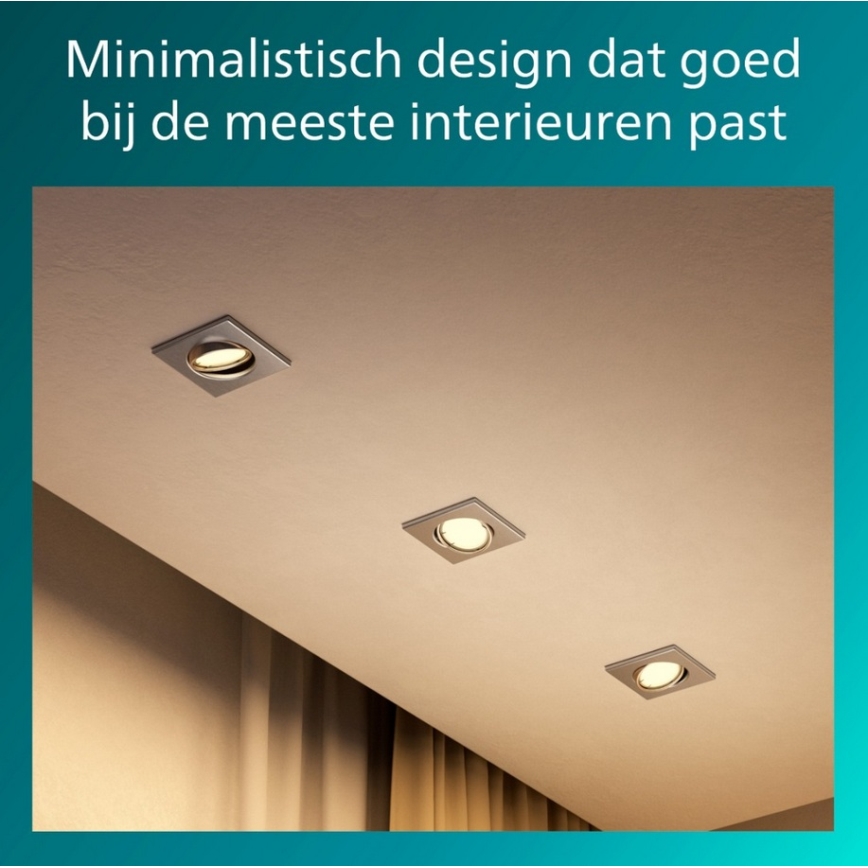 Philips - Inbouwspot PERIDOT 1xGU10/7W/230V zilver