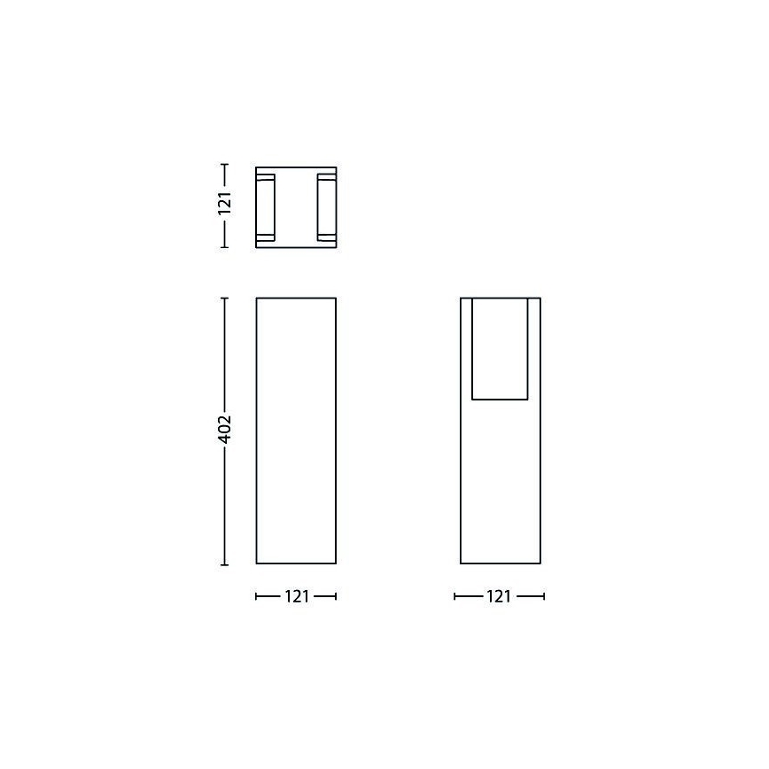Philips - Lamp voor Buiten BRIDGE 1xE27/14W/230V IP44 40,2 cm