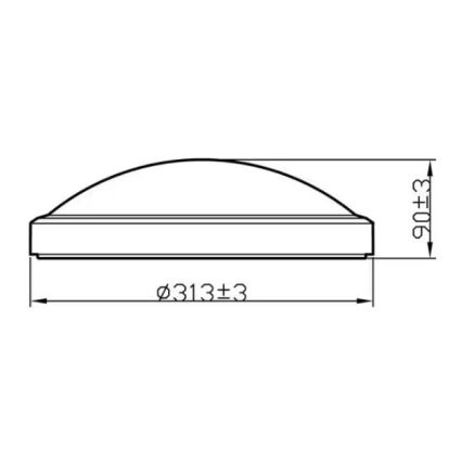 Philips - LED Badkamer Plafond Lamp LED/17W/230V 2700K IP44